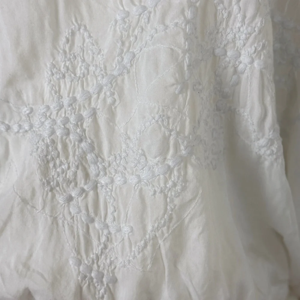 Vix Embroidered Cover-up with Drawstring Waist Size M. E14 - Picture 3 of 15